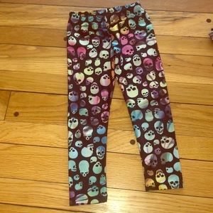 Zara Terez multicolored Skull print leggings!
